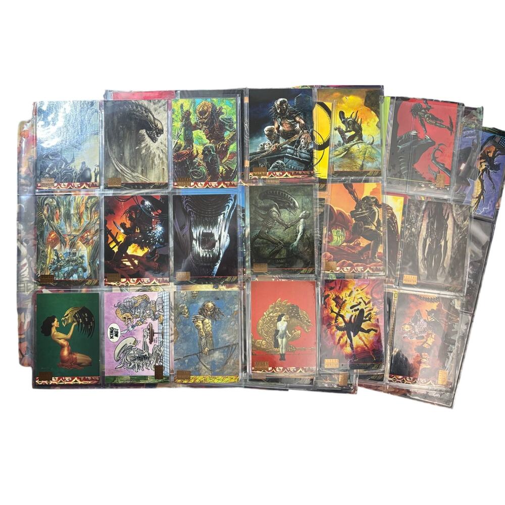 Alien Vs Predator 1994 Topps Trading Cards  Lot of 83 Cards
